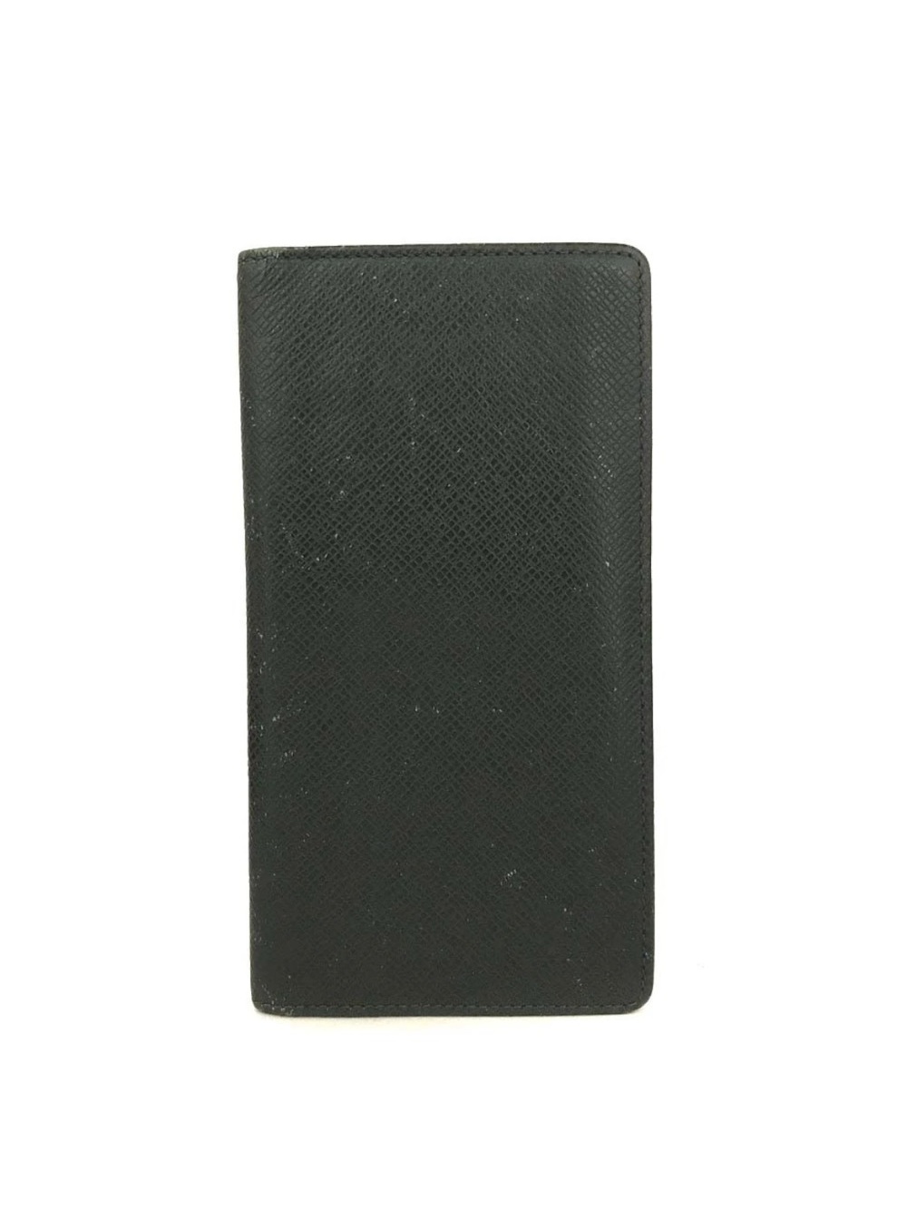 Louis Vuitton Taiga Leather Long Checkbook Wallet Black 👝Unisex